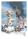 Cartoon: Der Schneemann (small) by Back tagged ökologie,umwelt,energie,erderwärmung,industrieländer,natur,menschheit,klimawandel,klima,schneemann,snowman