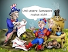 Cartoon: Die Sanktionen (small) by Back tagged sanktionen,russland,usa