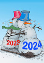 Cartoon: Staffellauf (small) by Back tagged neujahr,2024,cartoon