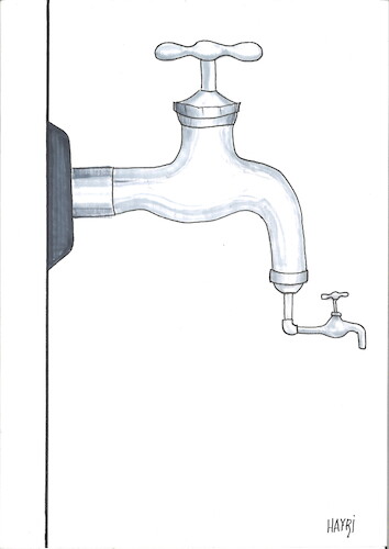 Cartoon: water (medium) by hayri tagged take,care,of,water