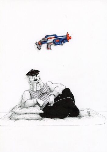 Cartoon: gun (medium) by hamitgis tagged gun,hamit,hamitgis