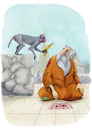 Cartoon: charity (small) by hamitgis tagged charity,hamit,monkey,hamitgis,cartoon,art