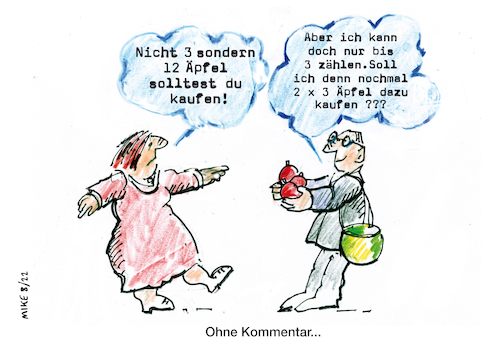 Cartoon: Äpfel (medium) by MIKE GRUNZKE tagged math2022