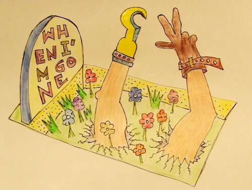 Cartoon: 3 DOORS DOWN when i am gone (medium) by skätschup tagged live,work,art,hobby,music,lyric,technic,drawing,painting,sketch,lot,of,possibilities,when,we,are,gone,might,get,resourected,hope