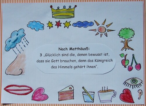 Cartoon: Matthäus 5 vers 3 GLÜCKLICH (medium) by skätschup tagged sehen,und,erkennen,hören,verstehen