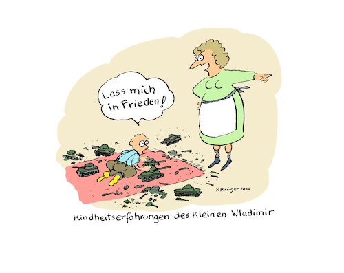 Cartoon: Kindheitserfahrungen Wladimir (medium) by Wackelpeter tagged putin