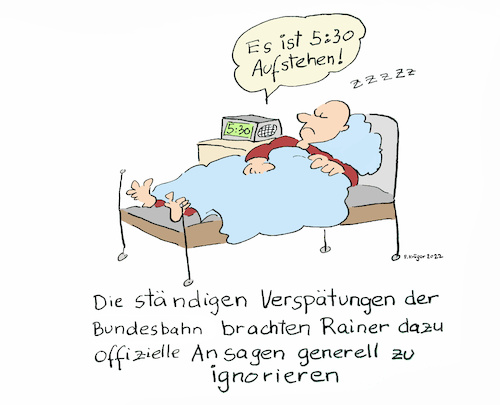 Cartoon: Verspätungen (medium) by Wackelpeter tagged db,verspätung,bundesbahn
