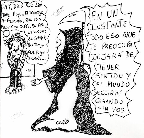 Cartoon: Muerte segura (medium) by canu2022 tagged filosofia,humor,grafico,muerte