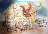 Cartoon: Aufs Haus (small) by TomPauLeser tagged runde,haus,wohlwollend,gnädig,begünstigen,trinkgeld,leiter,fensterln,mond,mondnacht,halbmonf,häusschen,dach,steigen,nachtwandler,nachtwandlerin,schlafwandel,schlafwandlerin