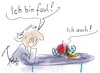Cartoon: Kann vorkommen (small) by TomPauLeser tagged faul,faulheit,apfel,fauler,obst,verdorben,schale,tisch