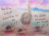 Cartoon: Sattelittenschleuder Start up (small) by TomPauL tagged sattelittenschleuder,satelitt,nasa,startup,schnecke,zentrifuge,weltall,orbit