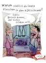 Cartoon: Voller Kühlschrank (small) by TomPauLeser tagged kühlschrank,flaschen,leere,leer,besuch,gast,gäste