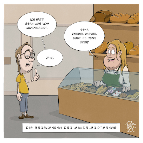 Cartoon: Mandelbrotmenge (medium) by PetzDerBert tagged math2022