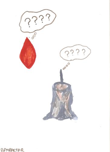 Cartoon: Where is the fire of the candle (medium) by Seydi Ahmet BAYRAKTAR tagged where,is,the,fire,of,candle