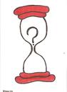 Cartoon: hourglass  and a question mark (small) by Seydi Ahmet BAYRAKTAR tagged hourglass,and,question,mark
