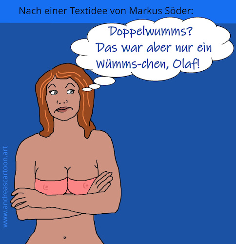 Cartoon: Wümms-chen (medium) by andreascartoon tagged politik,kanzler,scholz,doppelwumms,wumms,berlin