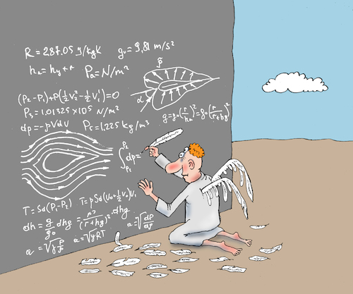 Cartoon: Aerobatics (medium) by Tarasenko  Valeri tagged pen,math,formula,angel