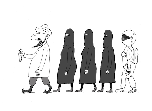 Cartoon: harem (medium) by Tarasenko  Valeri tagged east,woman,harem,suit