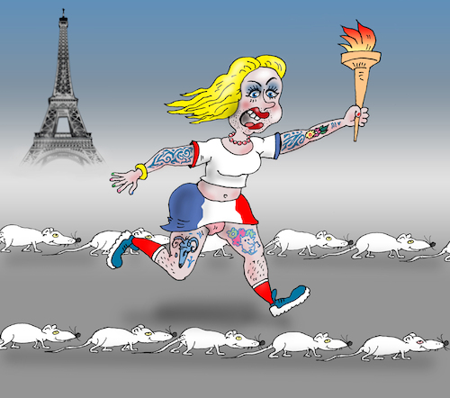 Cartoon: olympiad (medium) by Tarasenko  Valeri tagged tolerance,games,olympiad,torch,rats