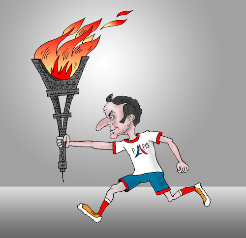 Cartoon: paris (medium) by Tarasenko  Valeri tagged olympics,games,paris