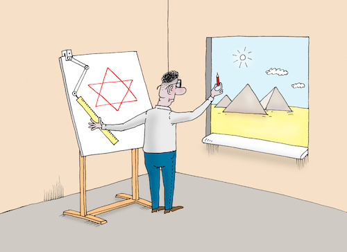 Cartoon: Plagiarism (medium) by Tarasenko  Valeri tagged plagiarism,painting,artist,symbol