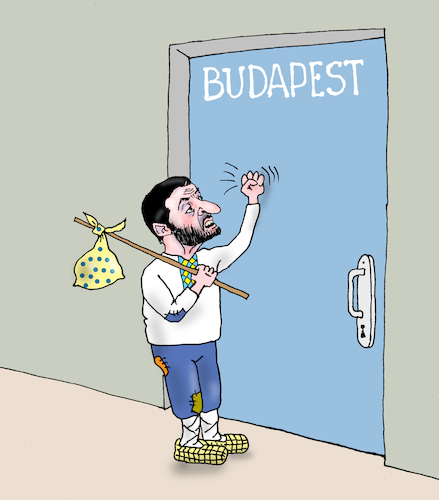 Cartoon: Zelensky (medium) by Tarasenko  Valeri tagged negotiations,beggar