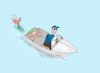 Cartoon: motor (small) by Tarasenko  Valeri tagged mermaid,boat,motor,water