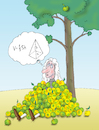 Cartoon: Newton (small) by Tarasenko  Valeri tagged newton,apples,equation,mathematician,scientist