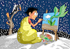 Cartoon: Artist in Winter (small) by laodu tagged krise,crisis,winter,art,artist,künstler,cold,kälte