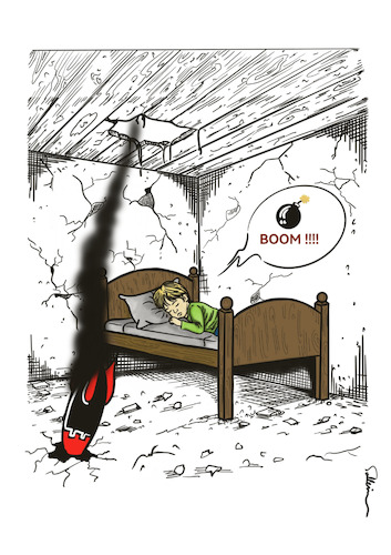 Cartoon: In The War (medium) by sally cartoonist tagged children,dream,horror,war,conflicts,politicians,terrorism,children,dream,horror,war,conflicts,politicians,terrorism