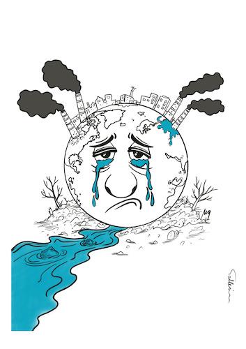 Cartoon: Pollution (medium) by sally cartoonist tagged earth