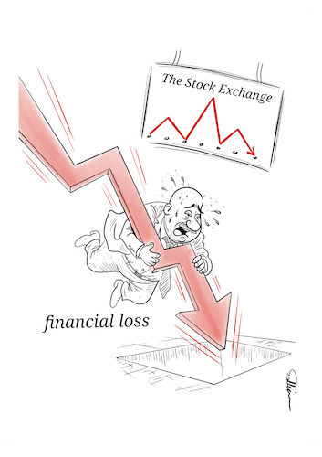 Cartoon: The Stock Exchange (medium) by sally cartoonist tagged stock,market,low,financial,loss,exchange,crisis,stock,market,low,financial,loss,exchange,crisis