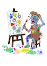 Cartoon: The creative one (small) by sally cartoonist tagged robot