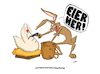 Cartoon: Eierbeschaffungsmaßnahme (small) by Toonster tagged eier,huhn,hase,ostern,knarre,waffe,pistole,nest,heu,stroh,korb,angst,panik,osterhase