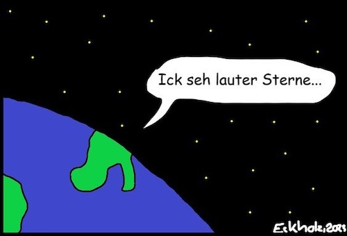 Cartoon: Sterne... (medium) by Stümper tagged sterne,weltall,erde