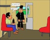 Cartoon: Fahrkartenkontrolle (small) by Stümper tagged fahrkartenkontrolle,schaffner,gesellschaft,missverständnis,reisen,zug