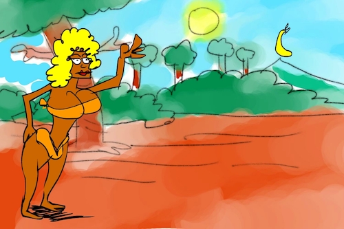 Cartoon: banana issue part4 (medium) by sal tagged cartoon,sal