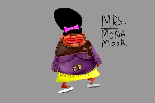Cartoon: MRS.MONA MOOR (medium) by sal tagged cartoon,mona,moor,mr