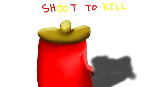 Cartoon: SHOOT TO KILL (medium) by sal tagged shoot,to,kill,cartoon