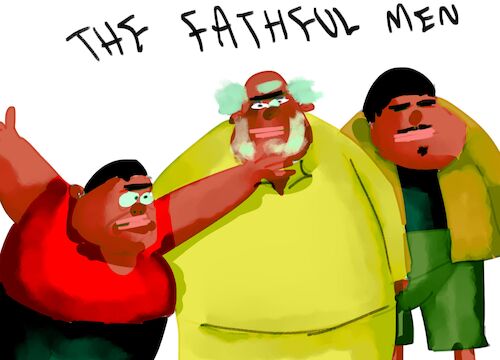 Cartoon: THE FATHFUL MAN (medium) by sal tagged cartoon