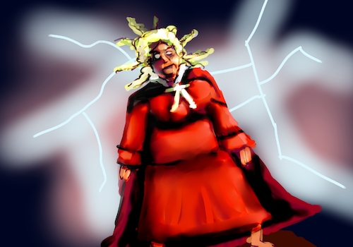 Cartoon: THE MOTHER OF SATANS (medium) by sal tagged cartoon