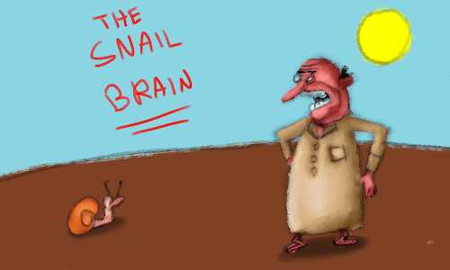 Cartoon: the snail brain part1 (medium) by sal tagged cartoon,snail,brain,part