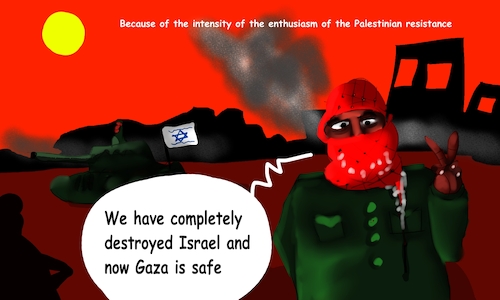 Cartoon: war at Gaza (medium) by sal tagged cartoon,gaza,isreal,war