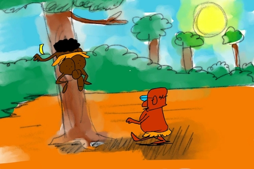 Cartoon: banana issue part2 (medium) by sal tagged cartoon