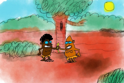 Cartoon: banana issue part3 (medium) by sal tagged cartoon