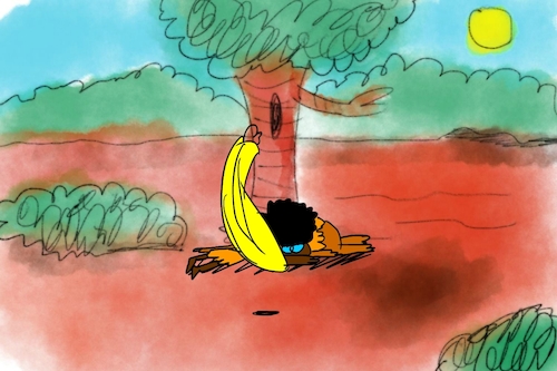 Cartoon: banana issue part3 (medium) by sal tagged cartoon