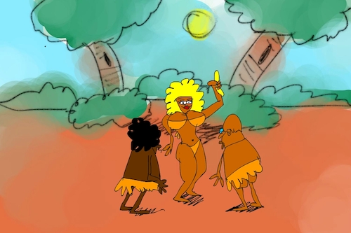 Cartoon: banana issue part5 (medium) by sal tagged cartoon