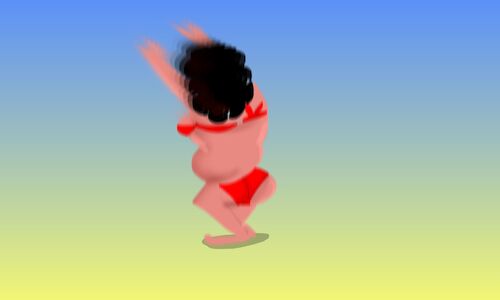 Cartoon: lady dancing at the beach (medium) by sal tagged cartoon,animatic