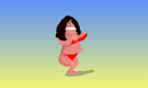 Cartoon: lady dancing at the beach (medium) by sal tagged cartoon,animatic