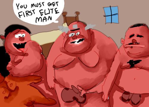 Cartoon: THE FATHFUL MEN (medium) by sal tagged cartoon